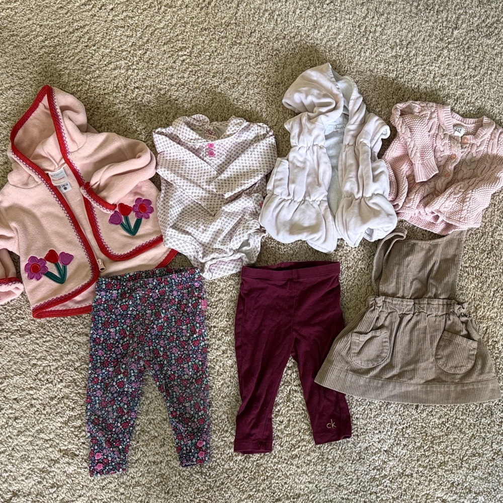Hanna Andersson Kids Matching Set - Pink, Red, White, Gray